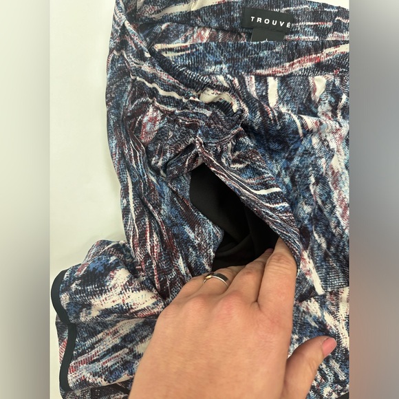 Trouvé blue funky printed mini skirt size Large - Picture 5 of 6